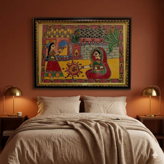 Rangoli Ceremony in Traditional Madhubani Art