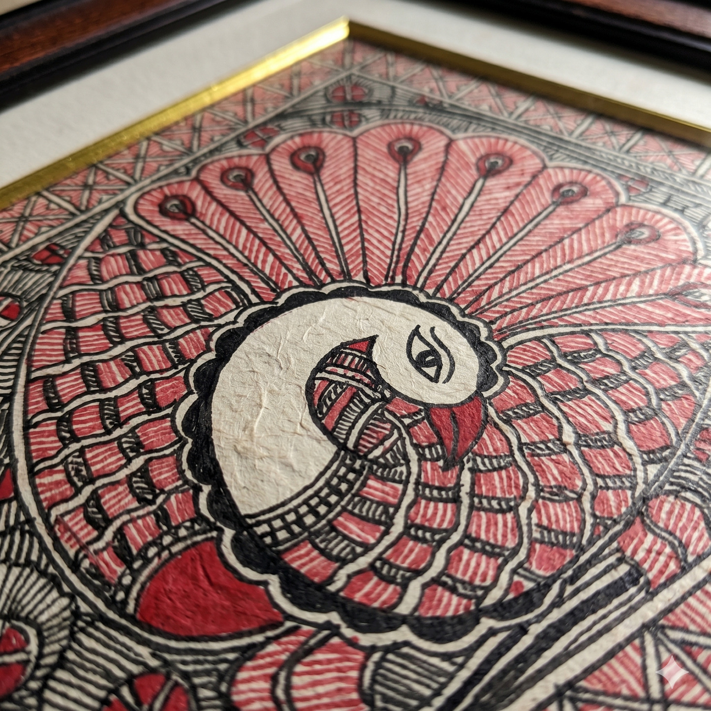 Handcrafted Madhubani Peacock Painting – Mithila Art Wall Decor | Symbol of Beauty, Grace & Celebration