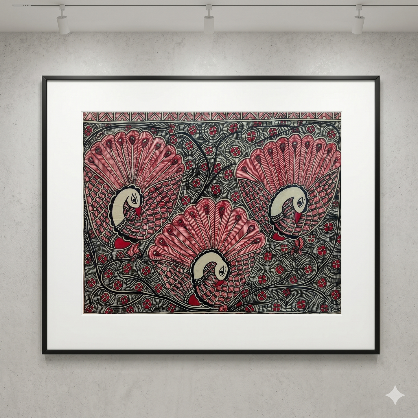 Handcrafted Madhubani Peacock Painting – Mithila Art Wall Decor | Symbol of Beauty, Grace & Celebration