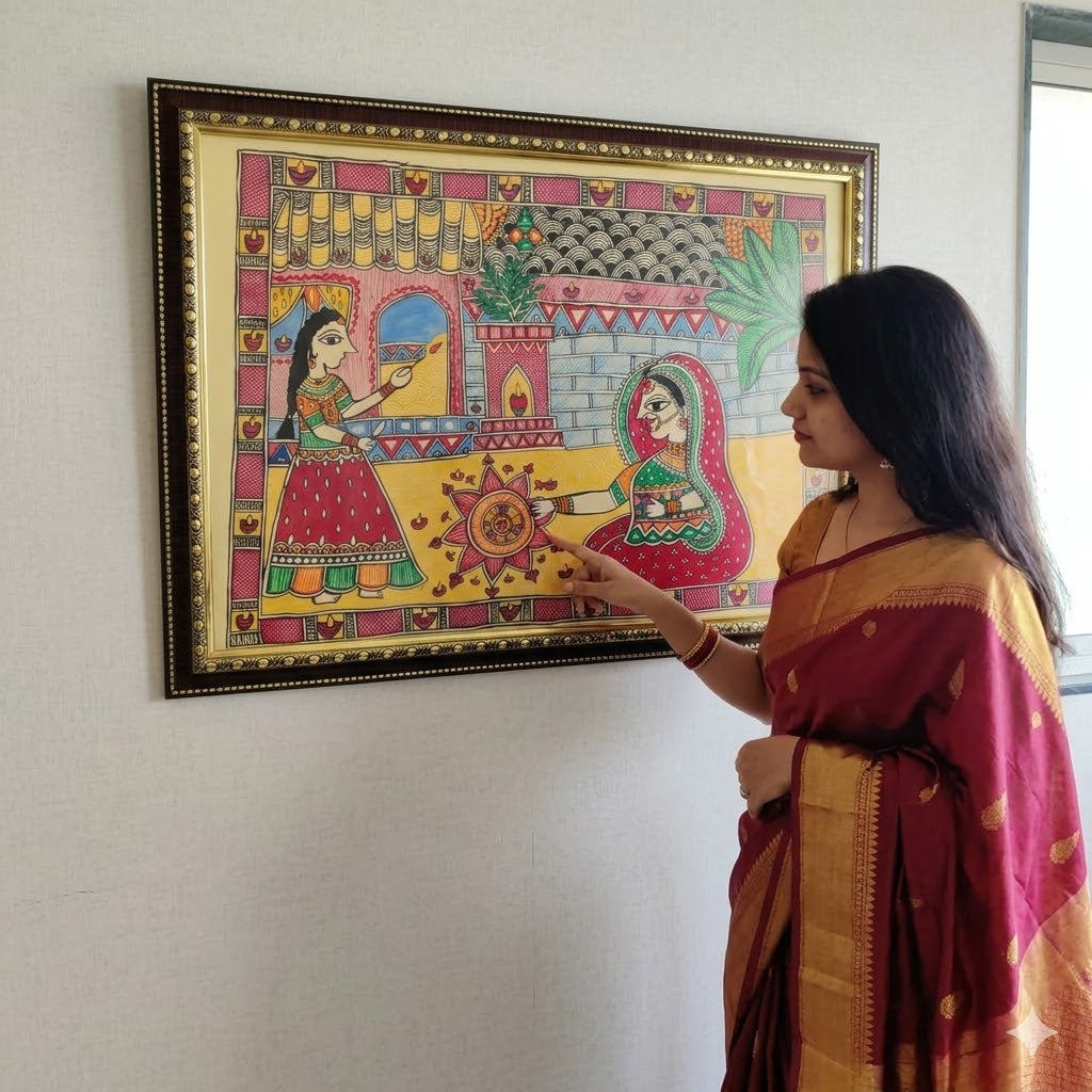 Rangoli Ceremony in Traditional Madhubani Art