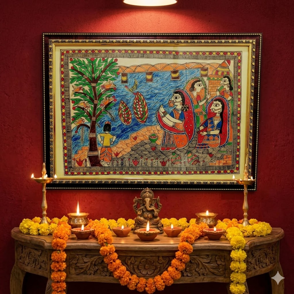 Women Celebrating Chhath Puja by the River